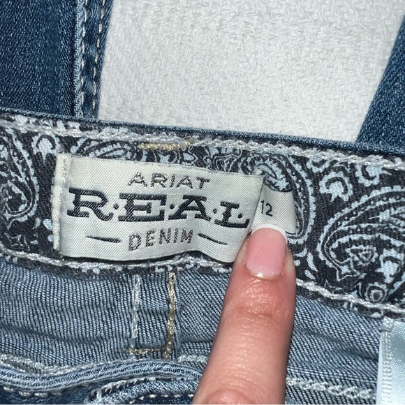 Ariat Girls R.E.A.L. Boot Cut Jeans Size 12 Western Rodeo Cowgirl Ranch - Picture 7 of 12